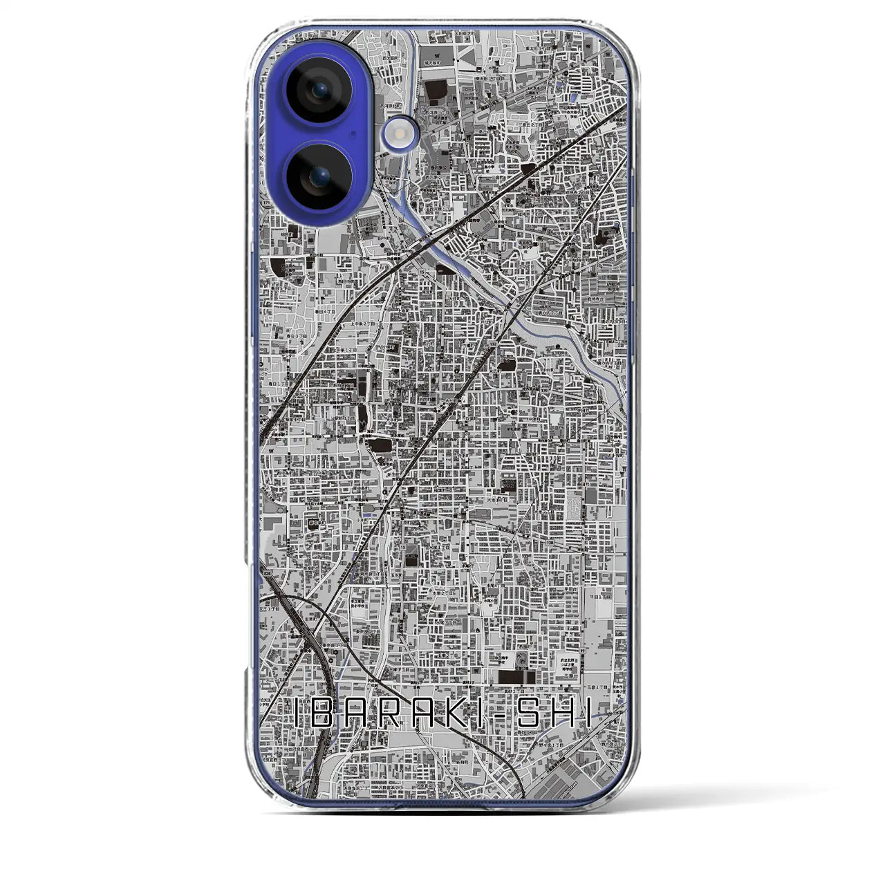 【茨木市(大阪府)】地図柄iPhoneケース(クリアタイプ)