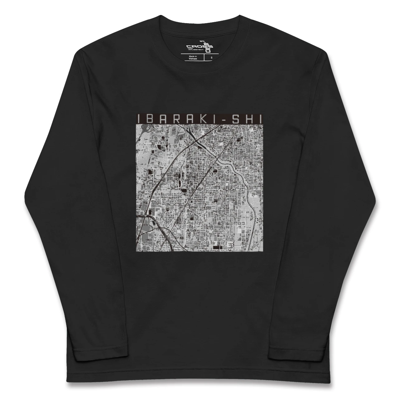 【茨木市(大阪府)】地図柄ロングスリーブTシャツ