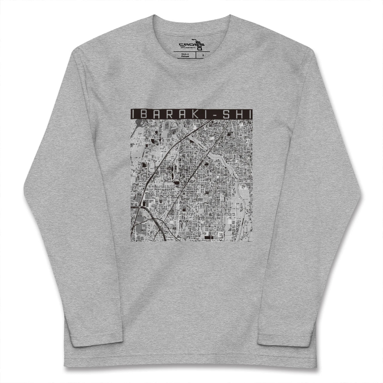 【茨木市(大阪府)】地図柄ロングスリーブTシャツ