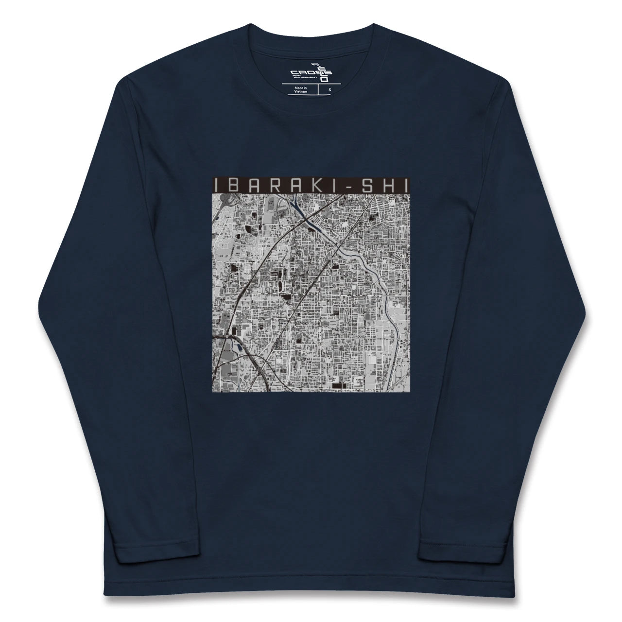 【茨木市(大阪府)】地図柄ロングスリーブTシャツ