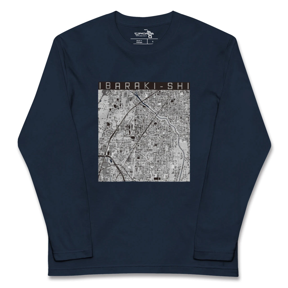 【茨木市(大阪府)】地図柄ロングスリーブTシャツ