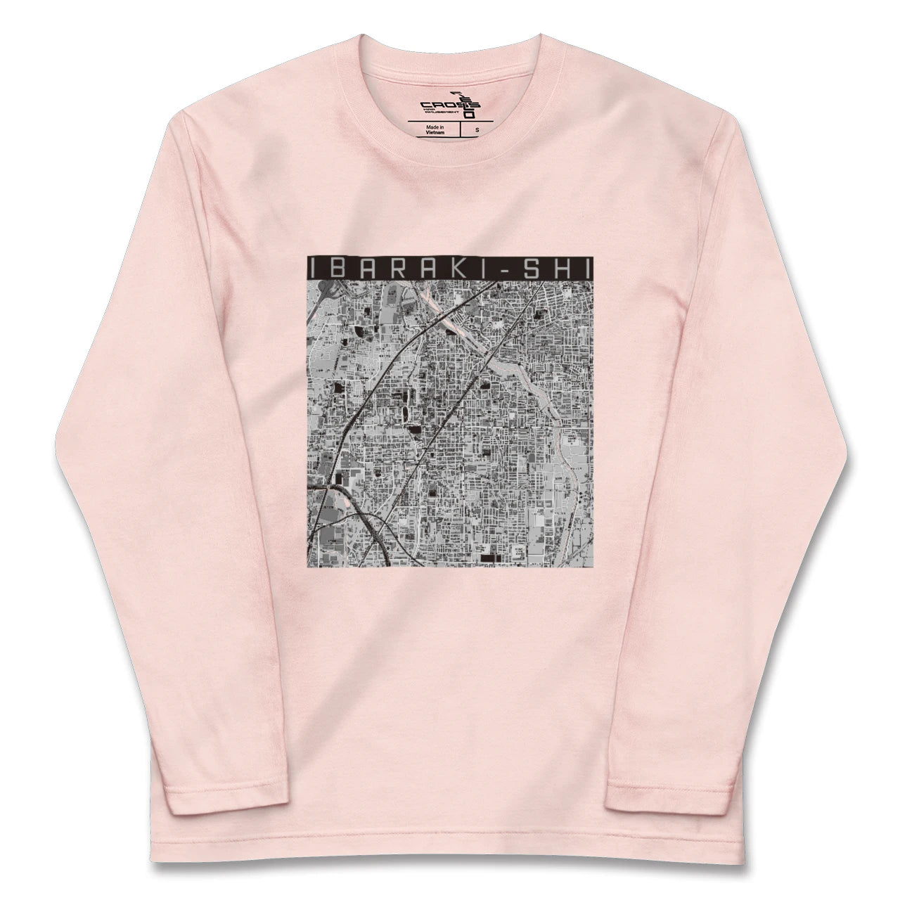 【茨木市(大阪府)】地図柄ロングスリーブTシャツ