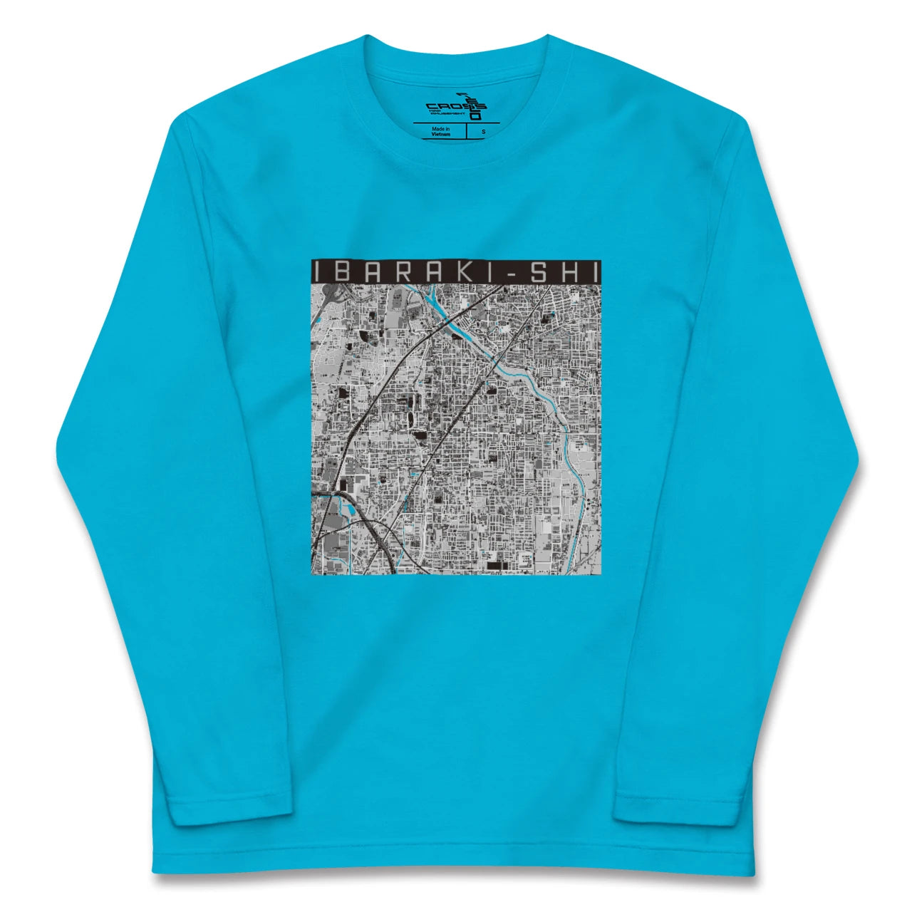 【茨木市(大阪府)】地図柄ロングスリーブTシャツ