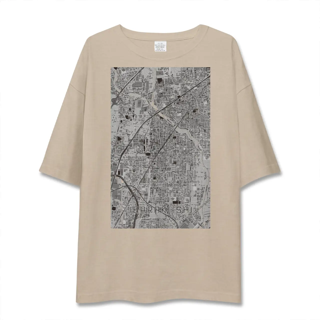 【茨木市(大阪府)】地図柄ビッグシルエットTシャツ