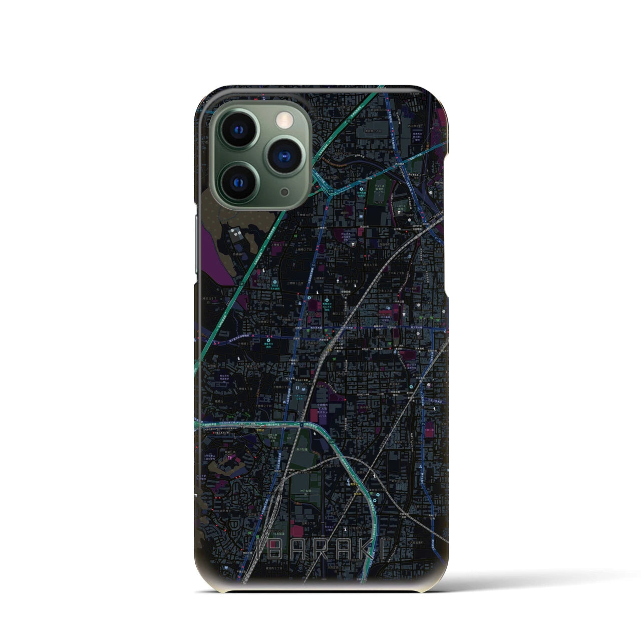 【茨木(大阪府)】地図柄iPhoneケース(バックカバータイプ)