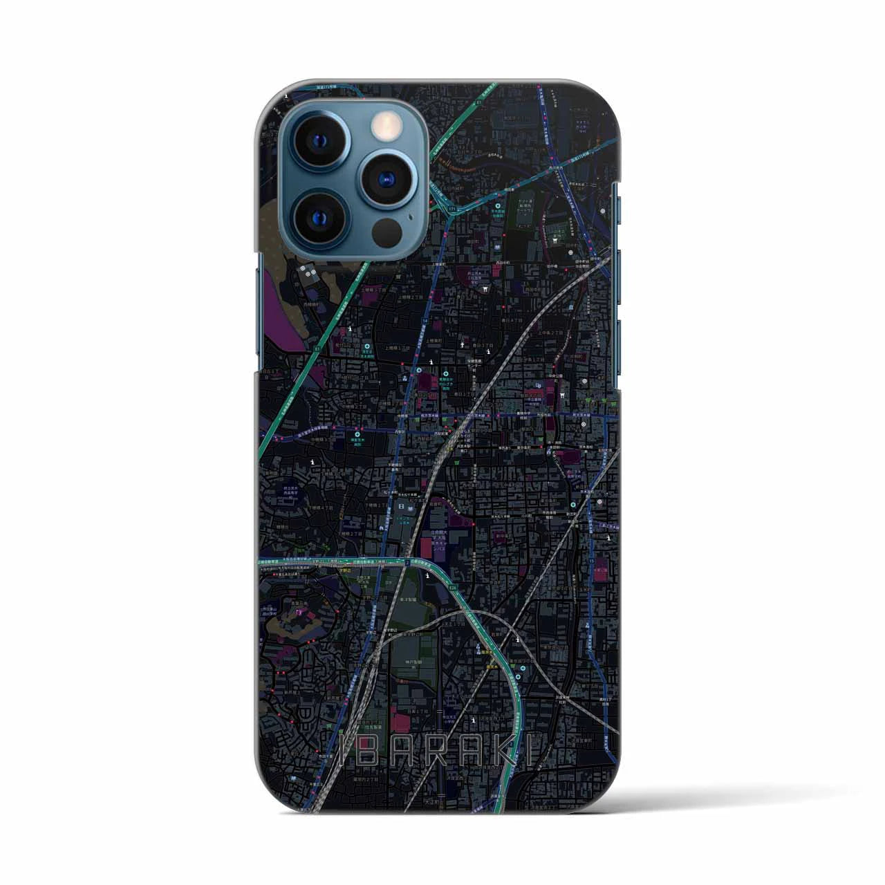 【茨木(大阪府)】地図柄iPhoneケース(バックカバータイプ)