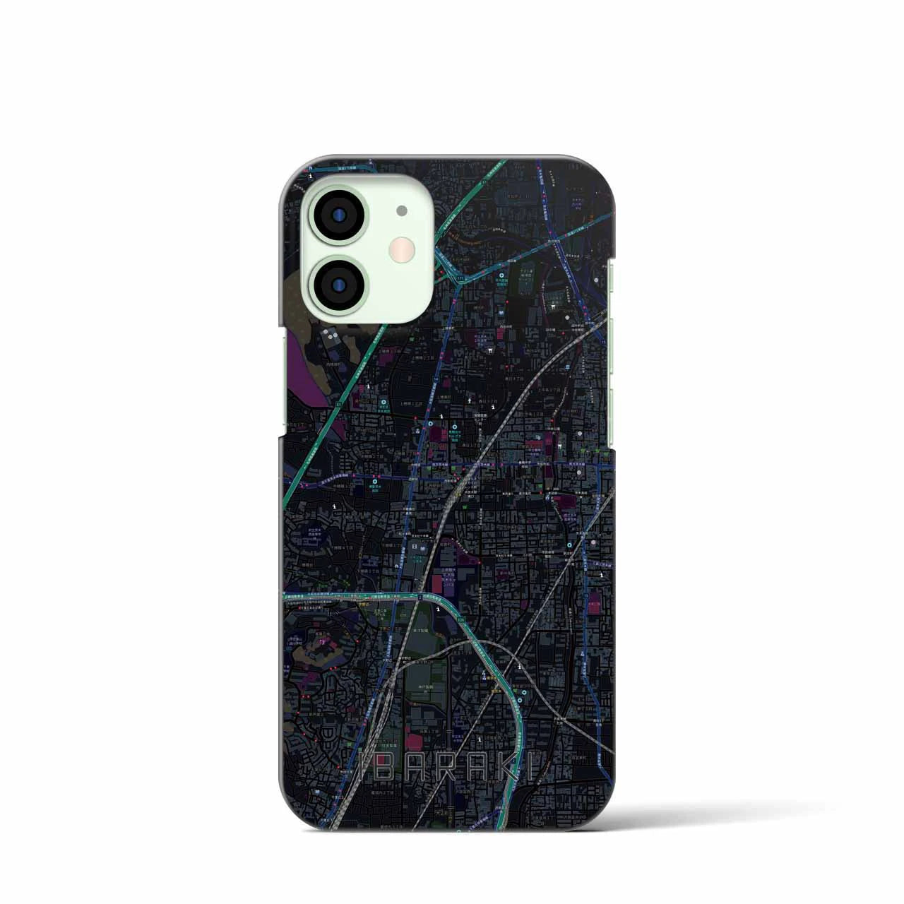 【茨木(大阪府)】地図柄iPhoneケース(バックカバータイプ)