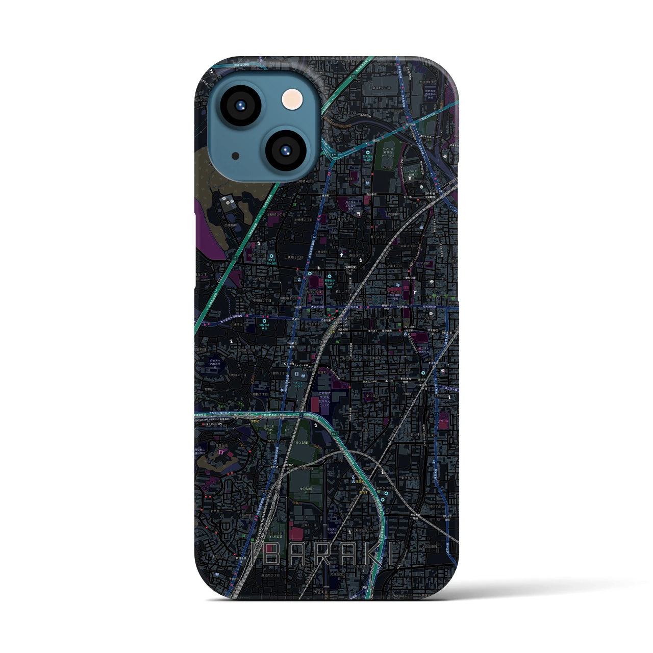 【茨木(大阪府)】地図柄iPhoneケース(バックカバータイプ)