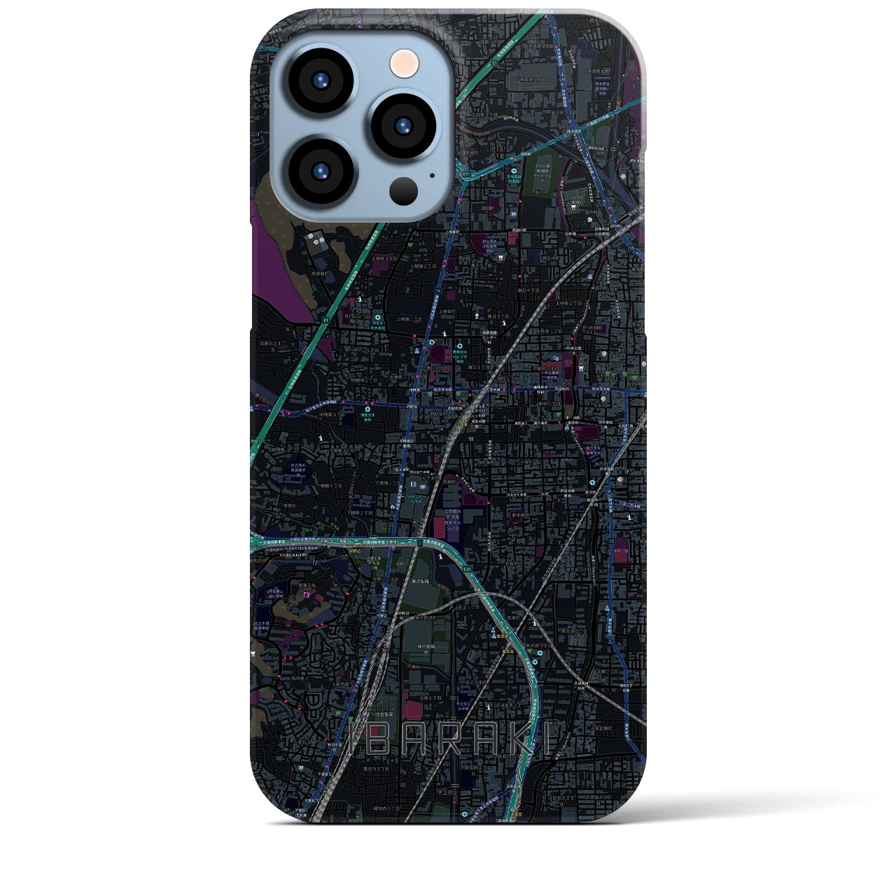 【茨木(大阪府)】地図柄iPhoneケース(バックカバータイプ)