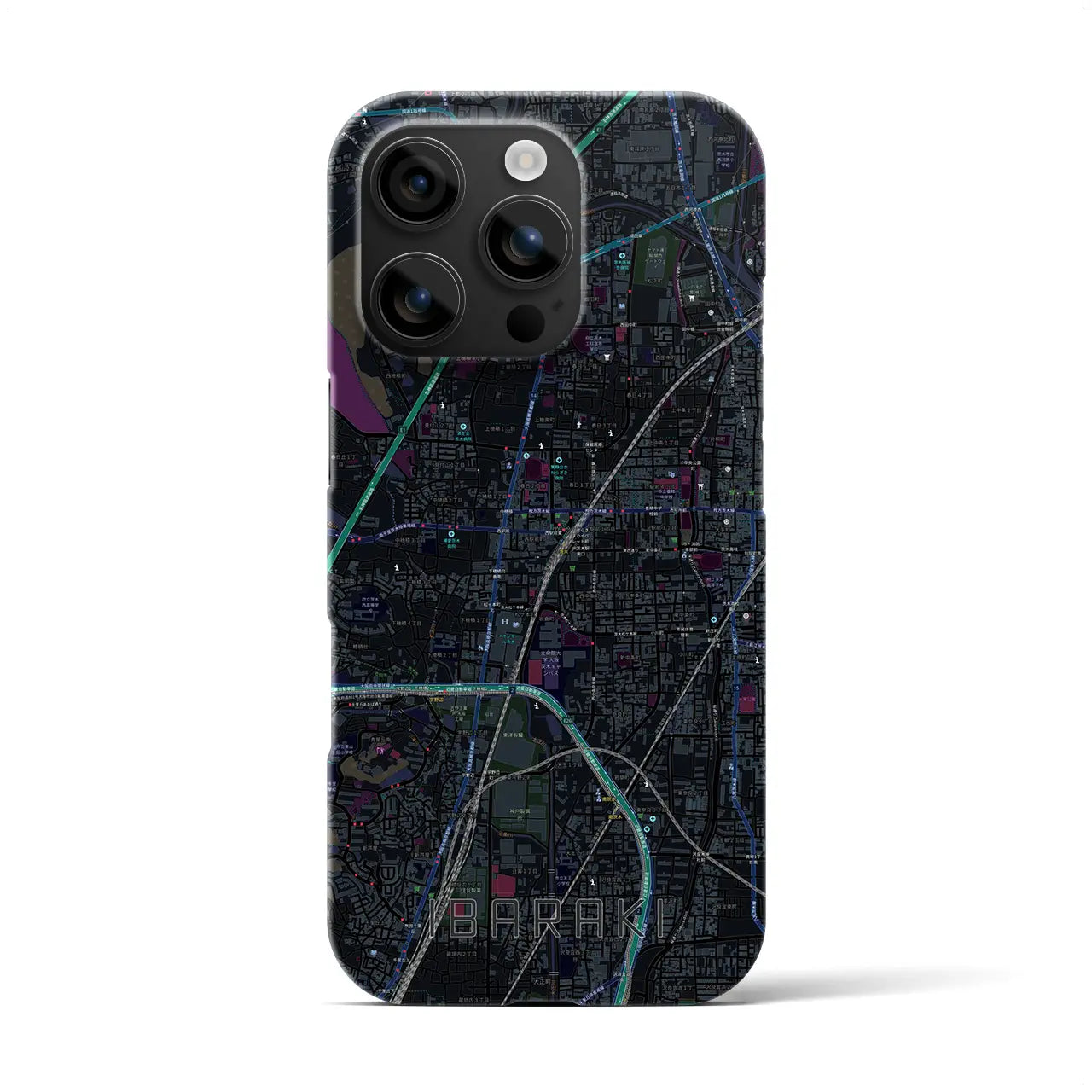 【茨木(大阪府)】地図柄iPhoneケース(バックカバータイプ)