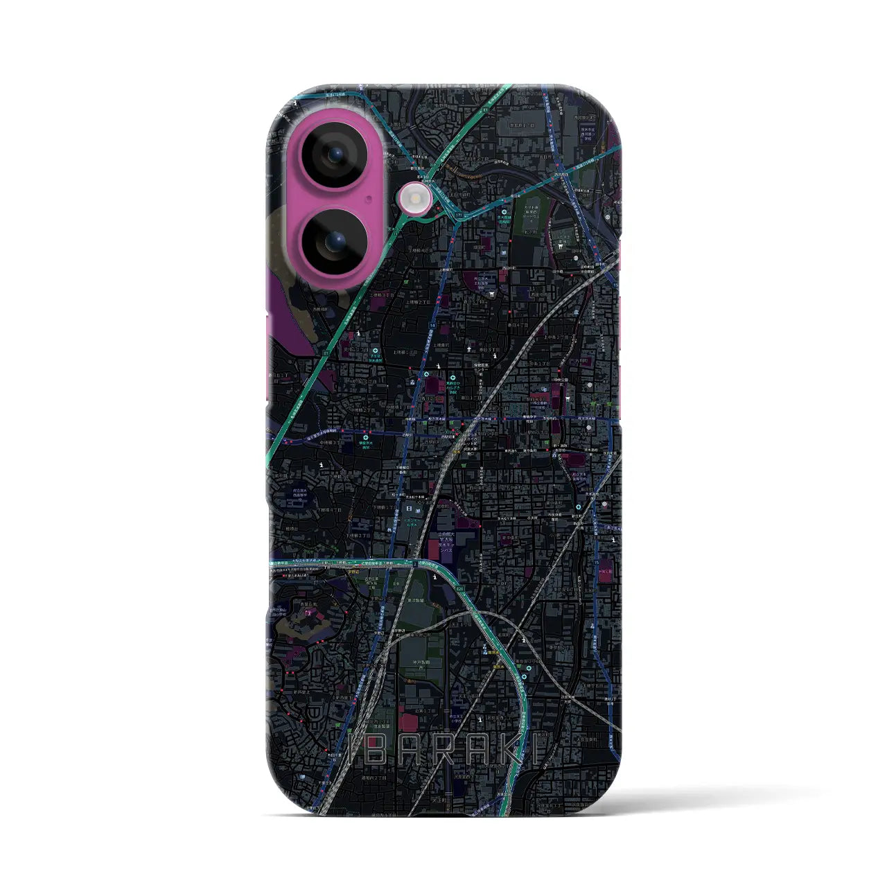 【茨木(大阪府)】地図柄iPhoneケース(バックカバータイプ)