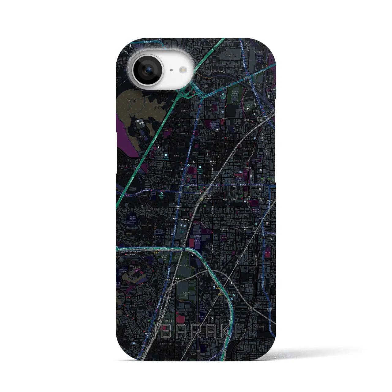 【茨木(大阪府)】地図柄iPhoneケース(バックカバータイプ)