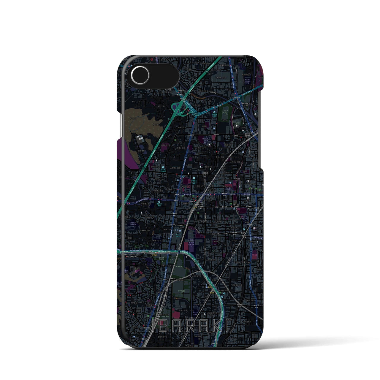 【茨木(大阪府)】地図柄iPhoneケース(バックカバータイプ)