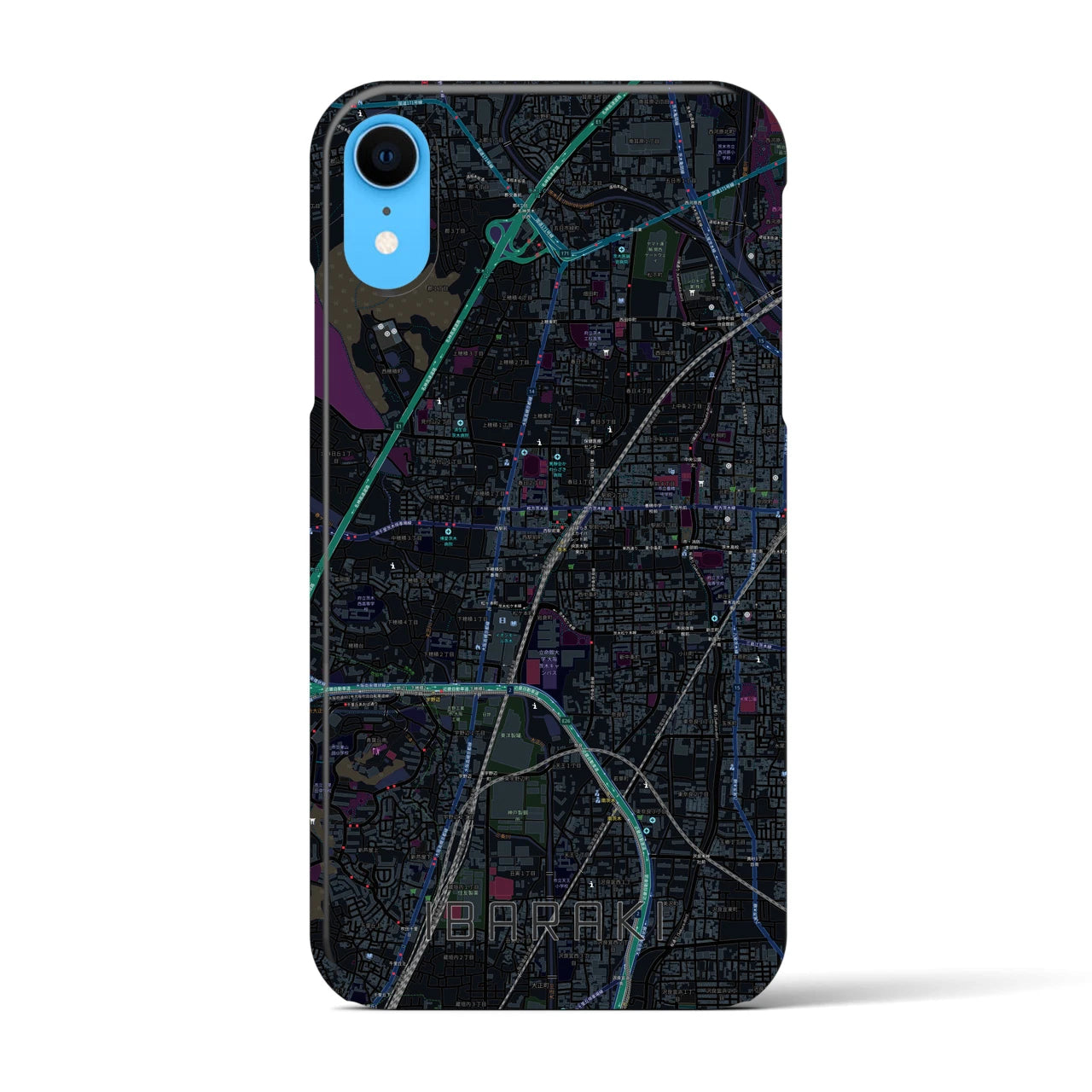 【茨木(大阪府)】地図柄iPhoneケース(バックカバータイプ)