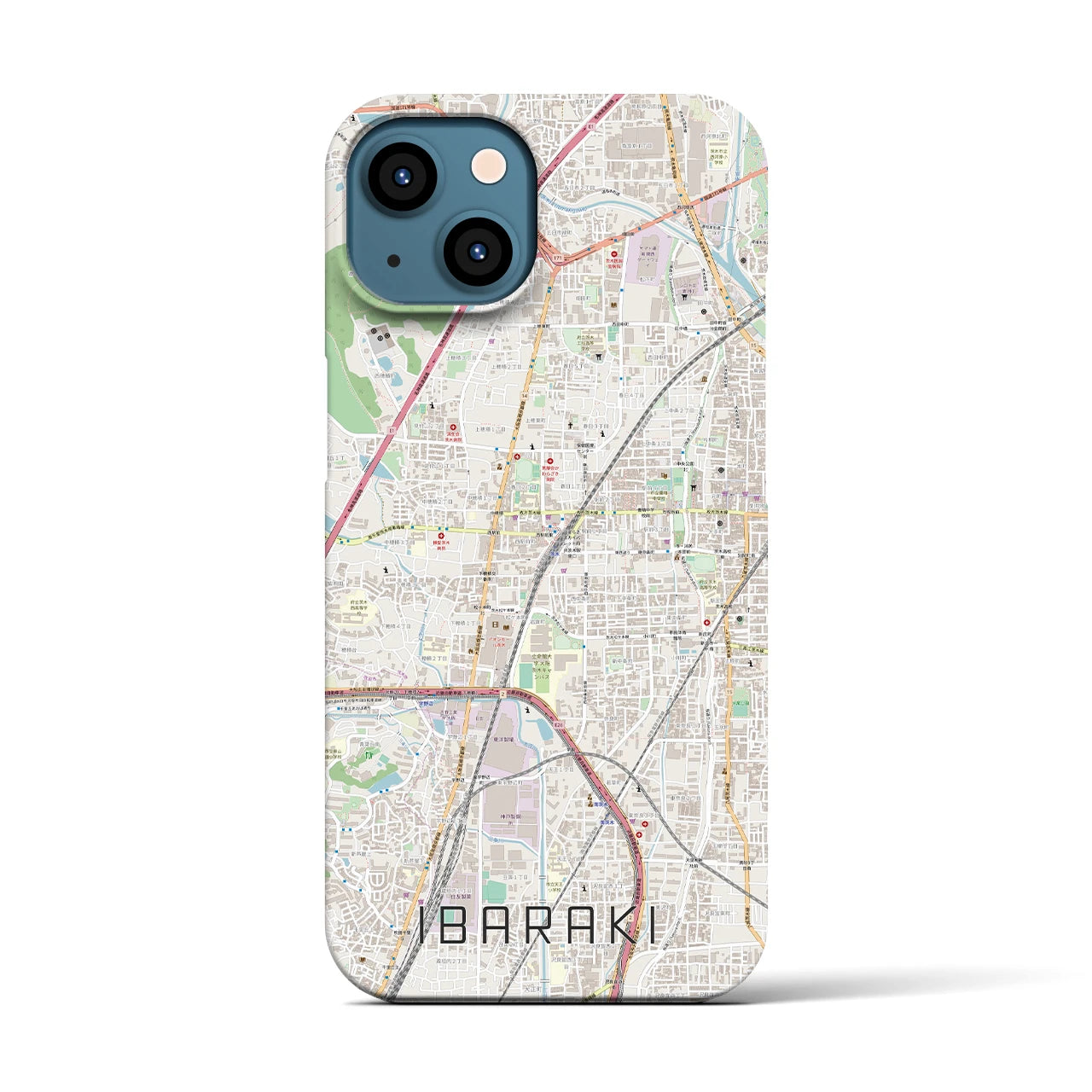 【茨木(大阪府)】地図柄iPhoneケース(バックカバータイプ)