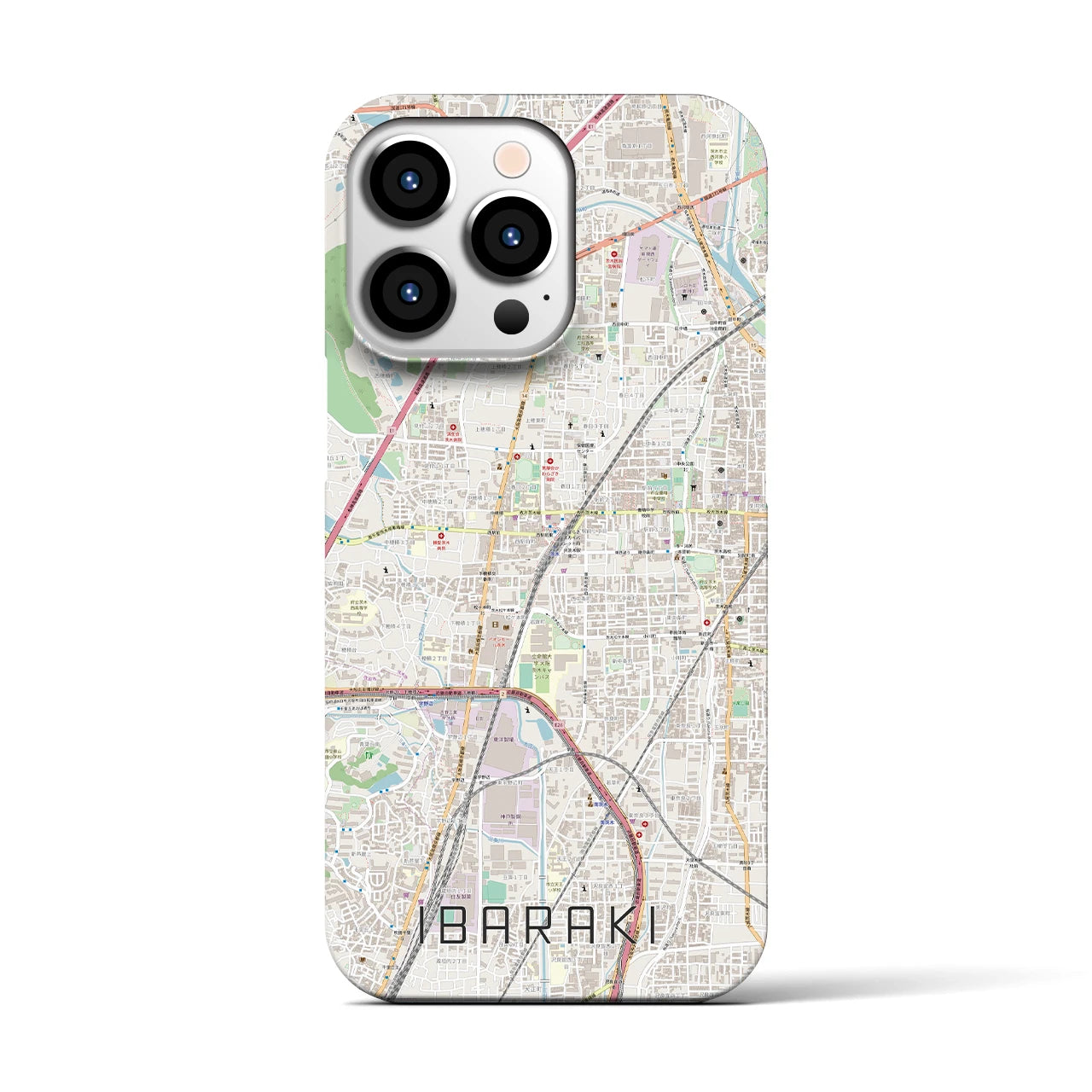 【茨木(大阪府)】地図柄iPhoneケース(バックカバータイプ)