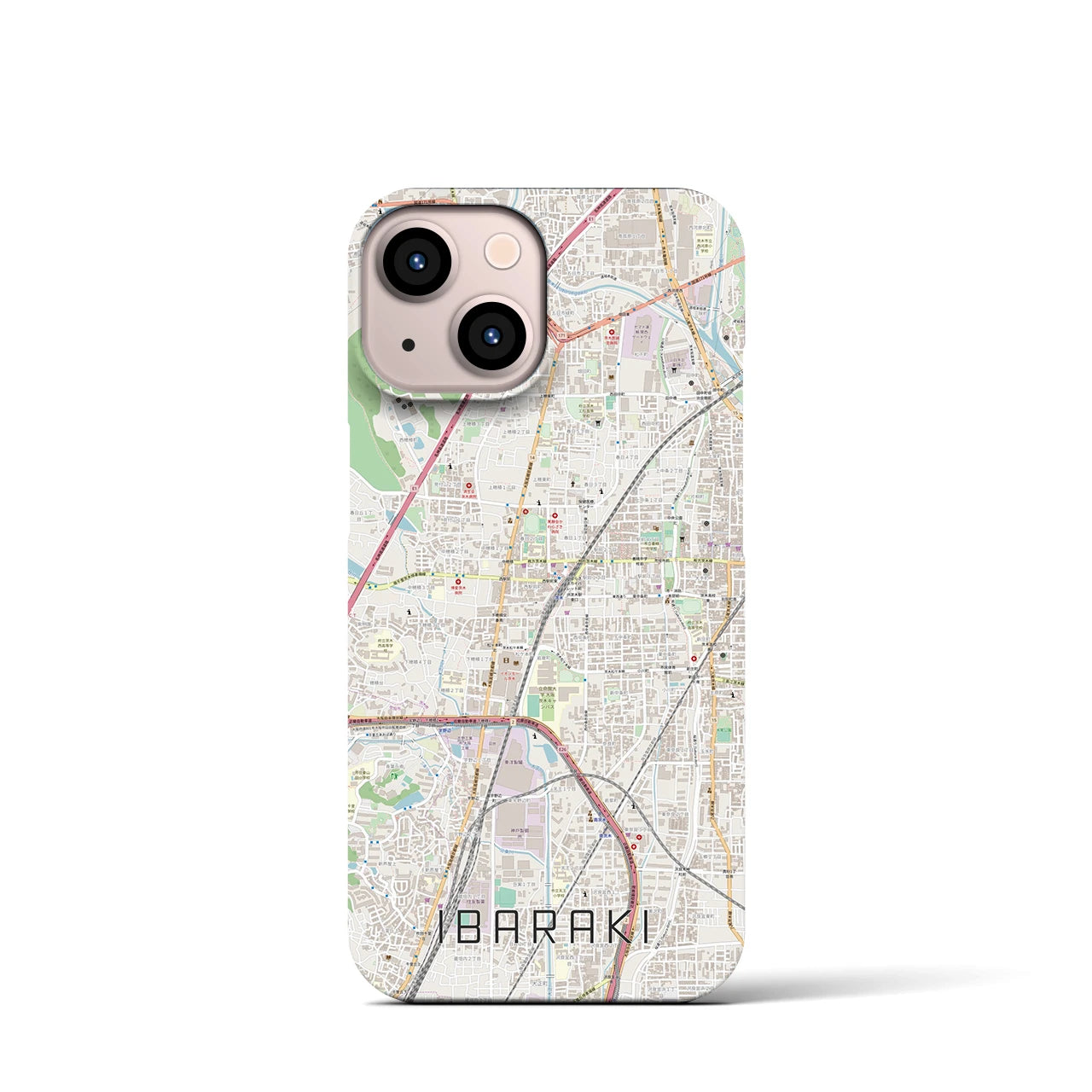 【茨木(大阪府)】地図柄iPhoneケース(バックカバータイプ)