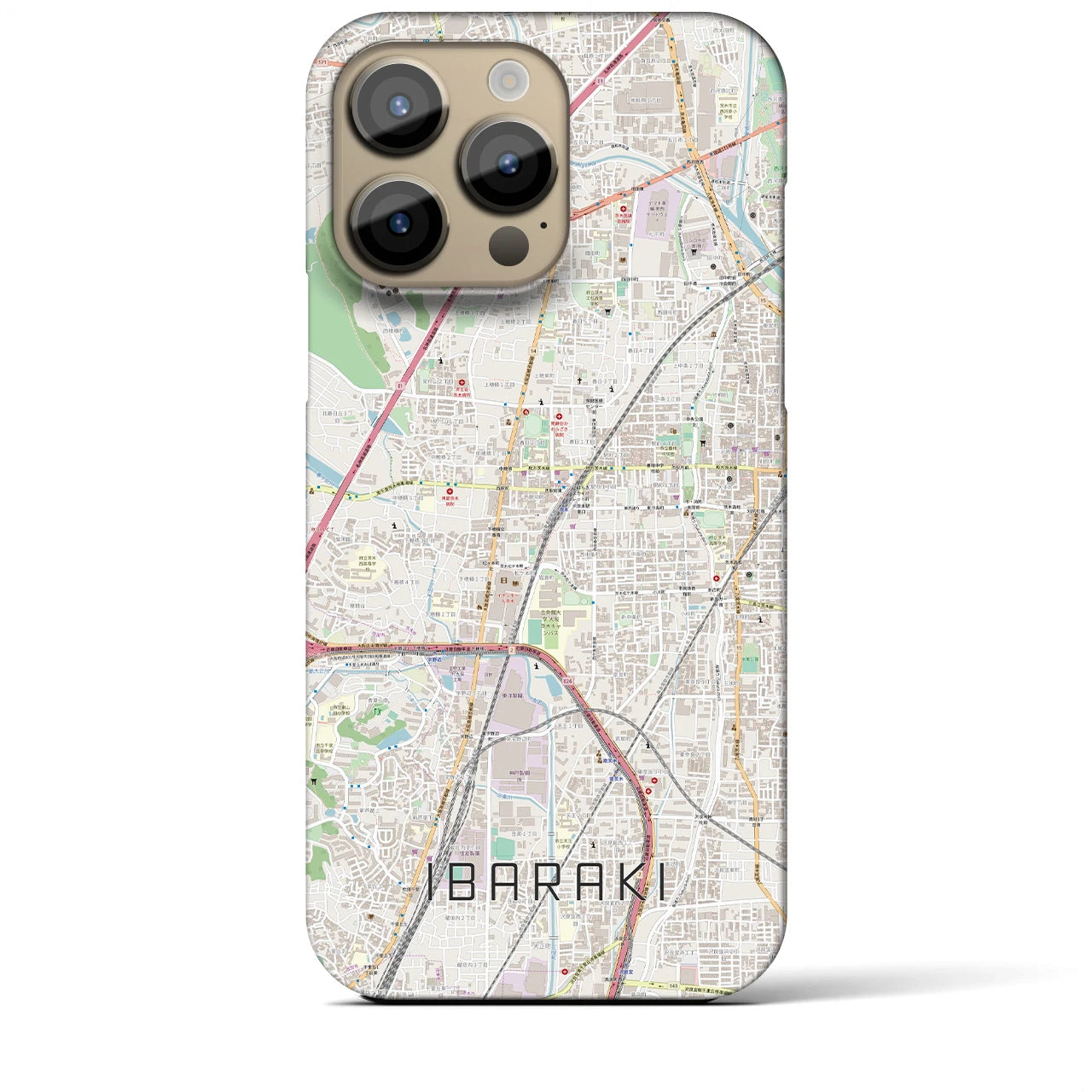 【茨木(大阪府)】地図柄iPhoneケース(バックカバータイプ)