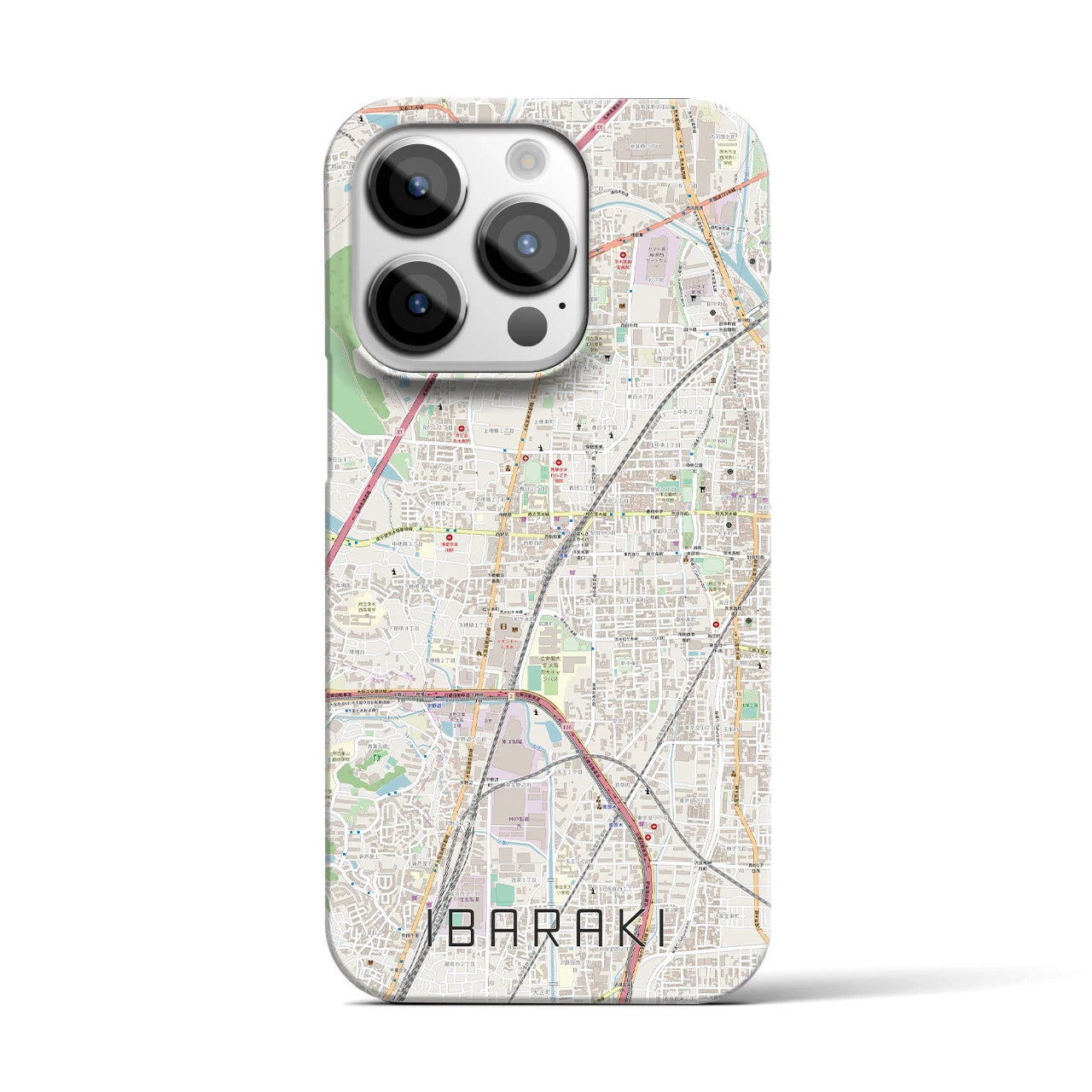【茨木(大阪府)】地図柄iPhoneケース(バックカバータイプ)