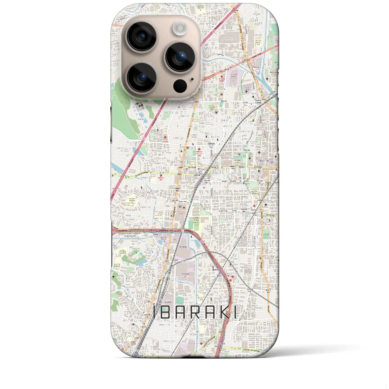 【茨木(大阪府)】地図柄iPhoneケース(バックカバータイプ)