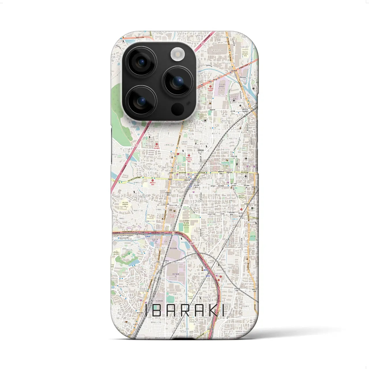 【茨木(大阪府)】地図柄iPhoneケース(バックカバータイプ)