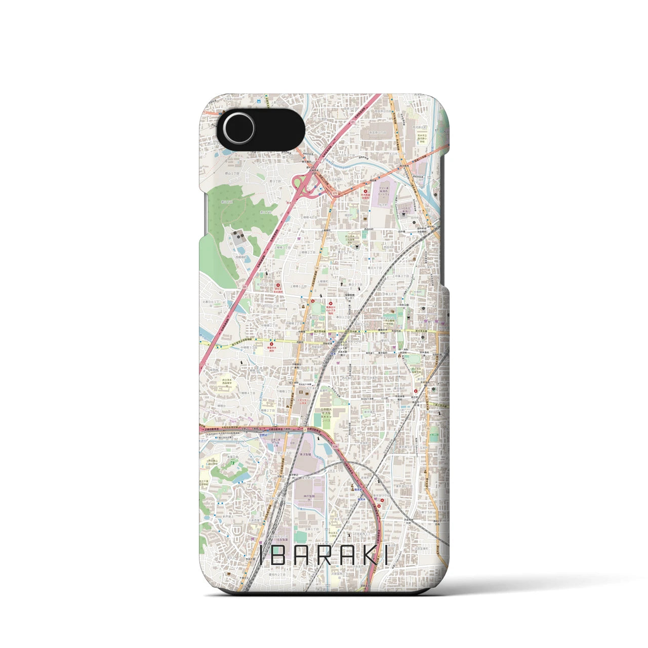 【茨木(大阪府)】地図柄iPhoneケース(バックカバータイプ)