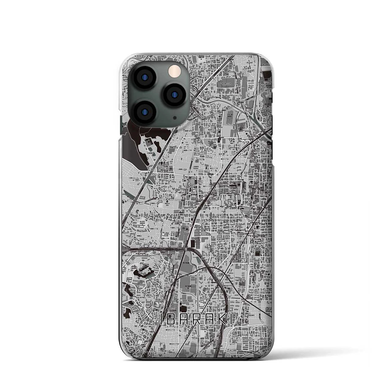 【茨木(大阪府)】地図柄iPhoneケース(クリアタイプ)