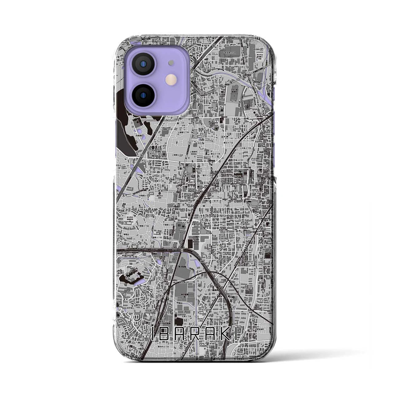 【茨木(大阪府)】地図柄iPhoneケース(クリアタイプ)