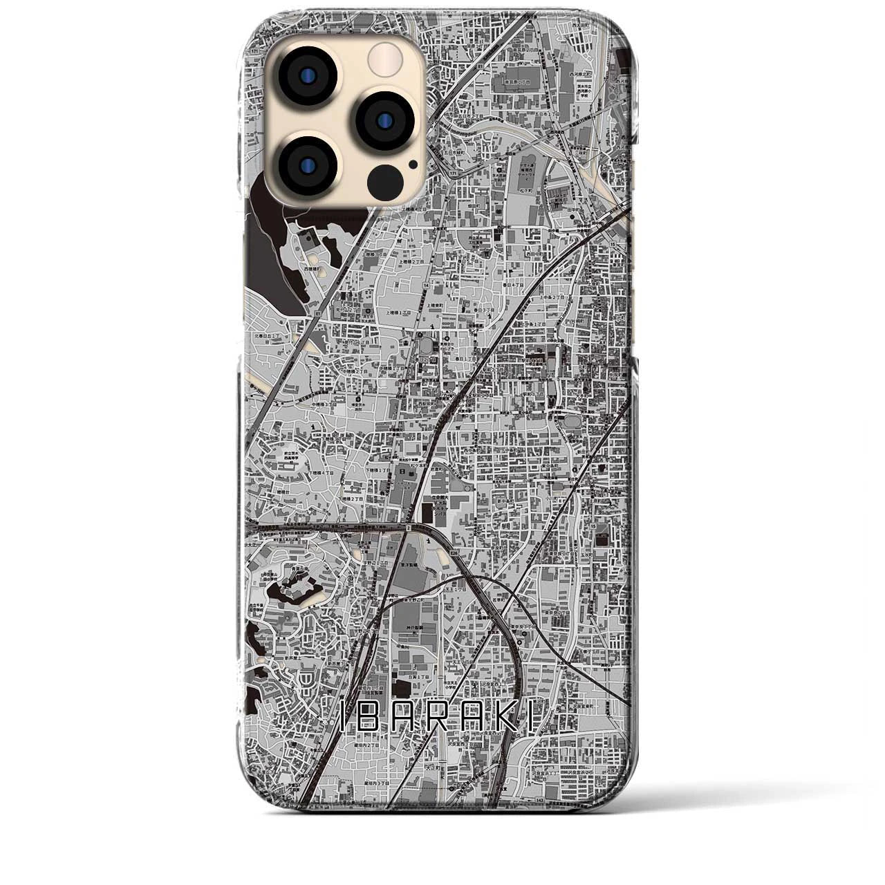 【茨木(大阪府)】地図柄iPhoneケース(クリアタイプ)