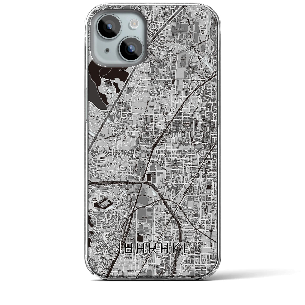 【茨木(大阪府)】地図柄iPhoneケース(クリアタイプ)