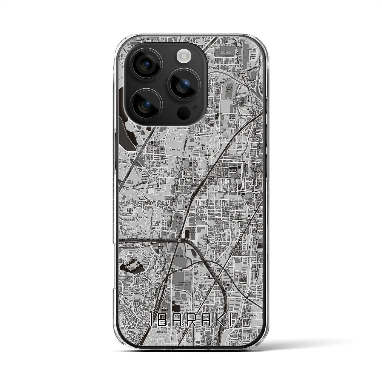 【茨木(大阪府)】地図柄iPhoneケース(クリアタイプ)