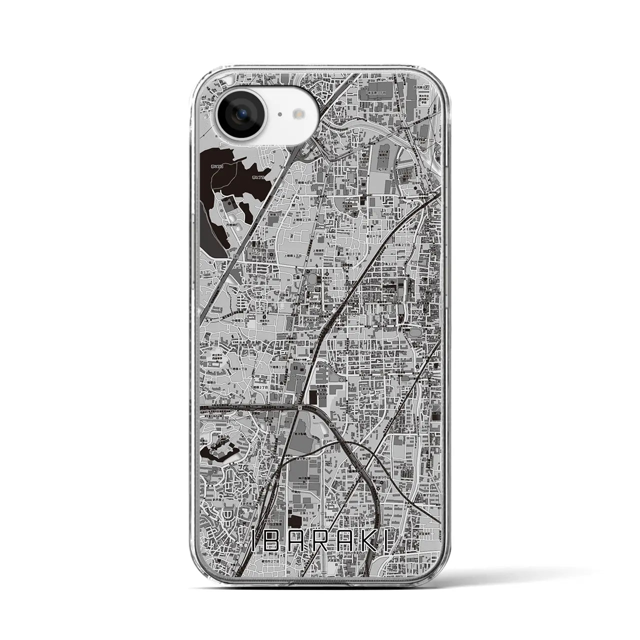 【茨木(大阪府)】地図柄iPhoneケース(クリアタイプ)