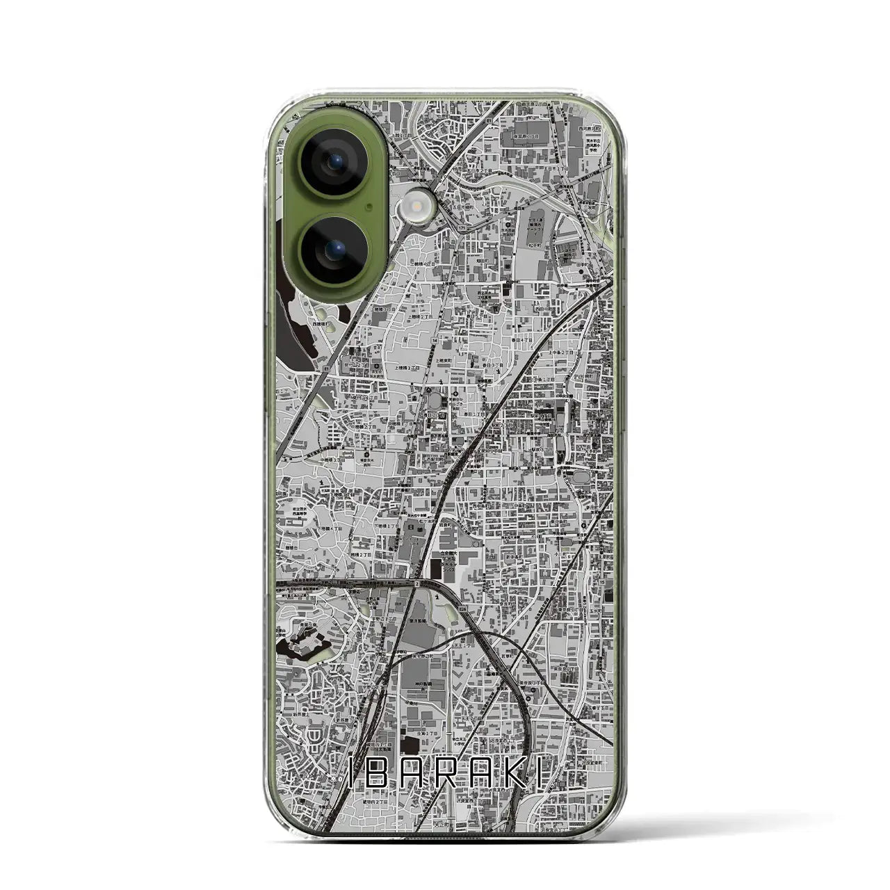 【茨木(大阪府)】地図柄iPhoneケース(クリアタイプ)