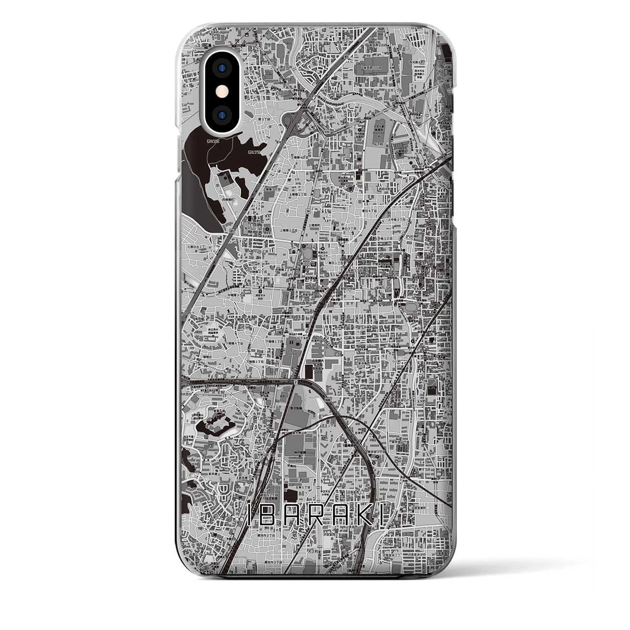 【茨木(大阪府)】地図柄iPhoneケース(クリアタイプ)