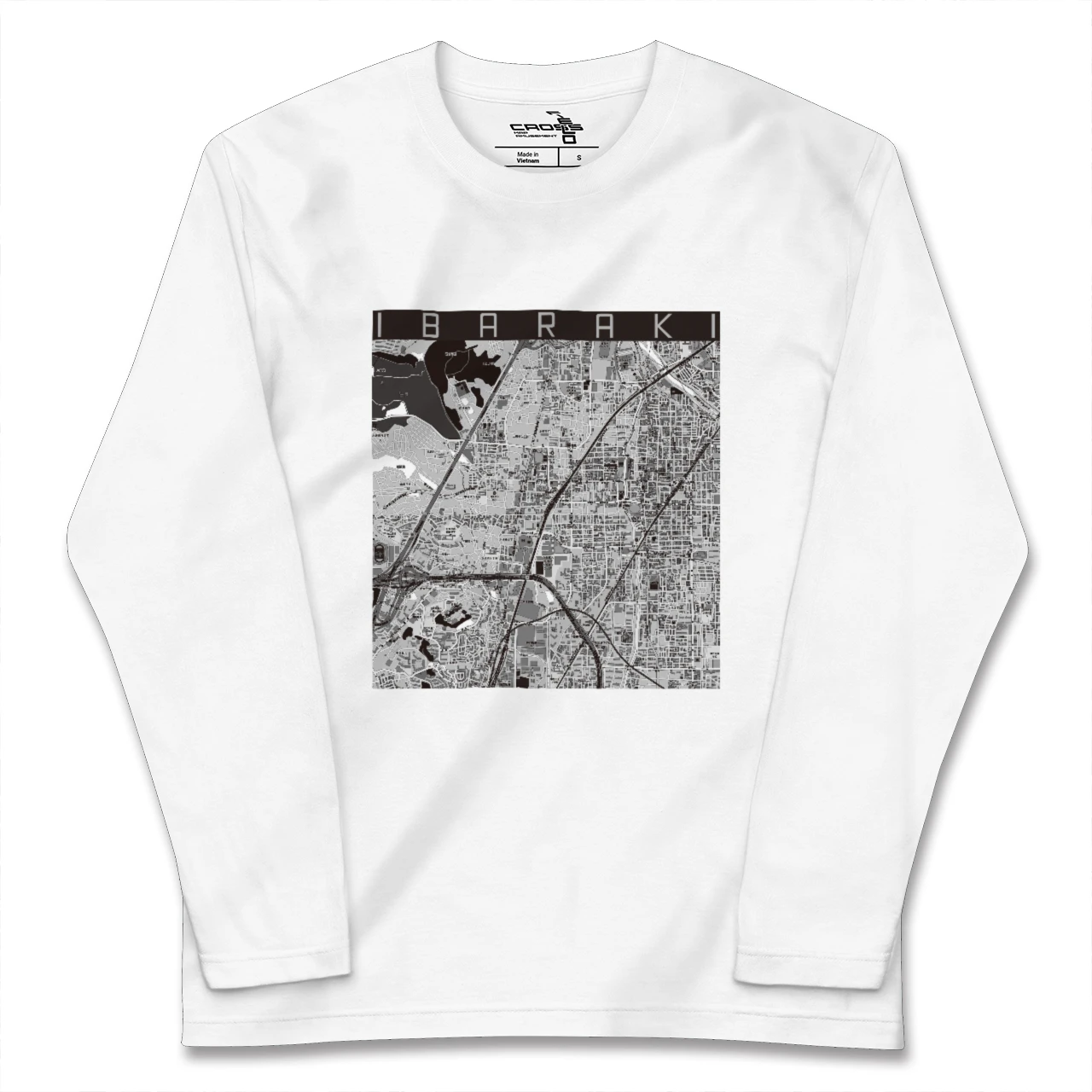 【茨木(大阪府)】地図柄ロングスリーブTシャツ