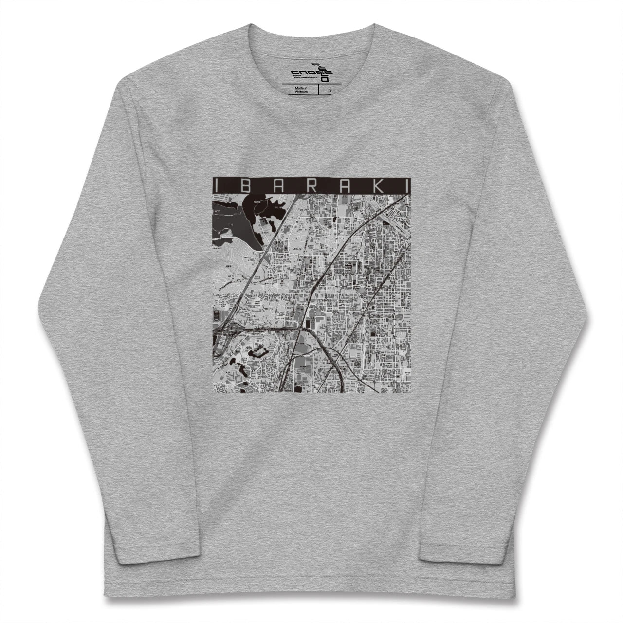 【茨木(大阪府)】地図柄ロングスリーブTシャツ