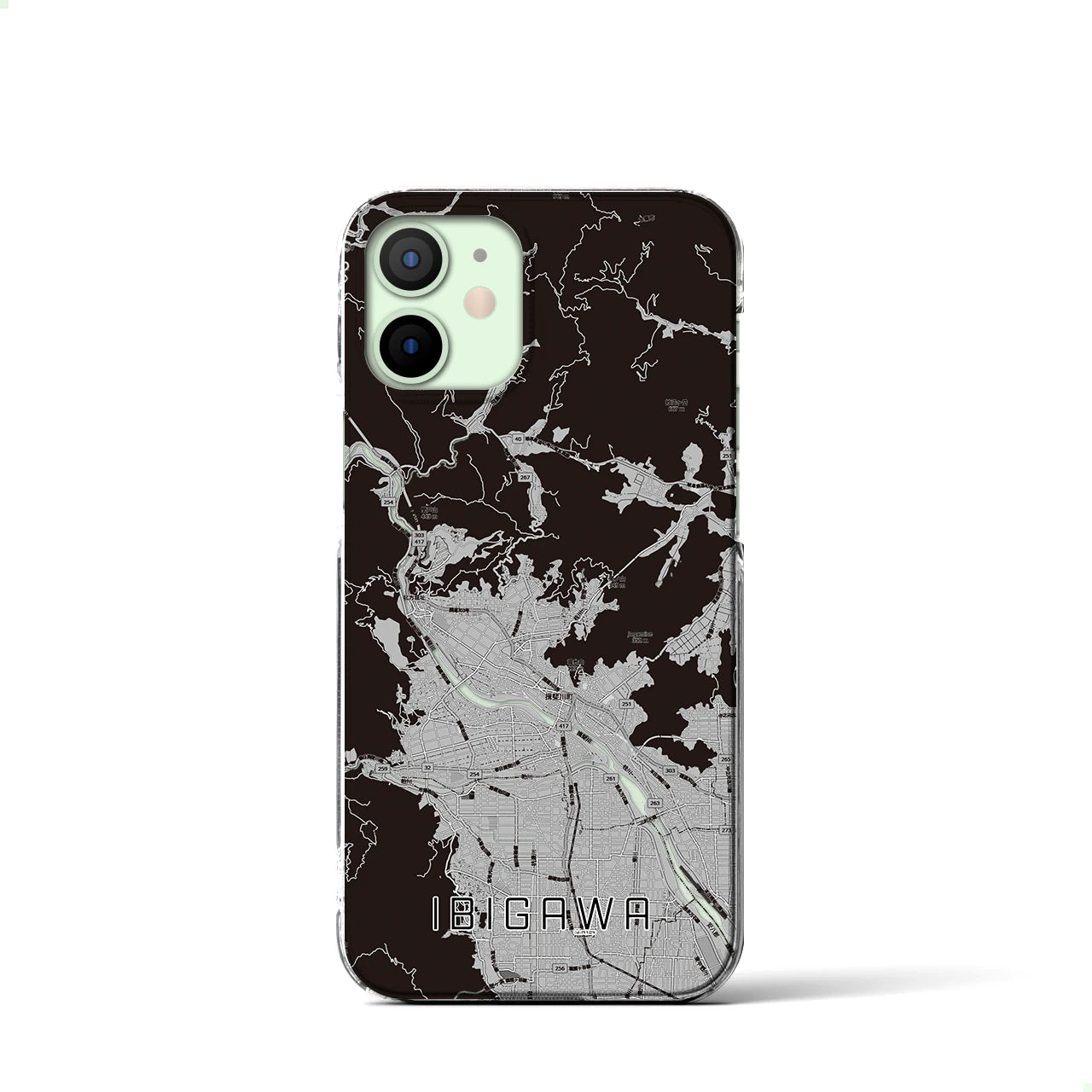 【揖斐川(岐阜県)】地図柄iPhoneケース(クリアタイプ)