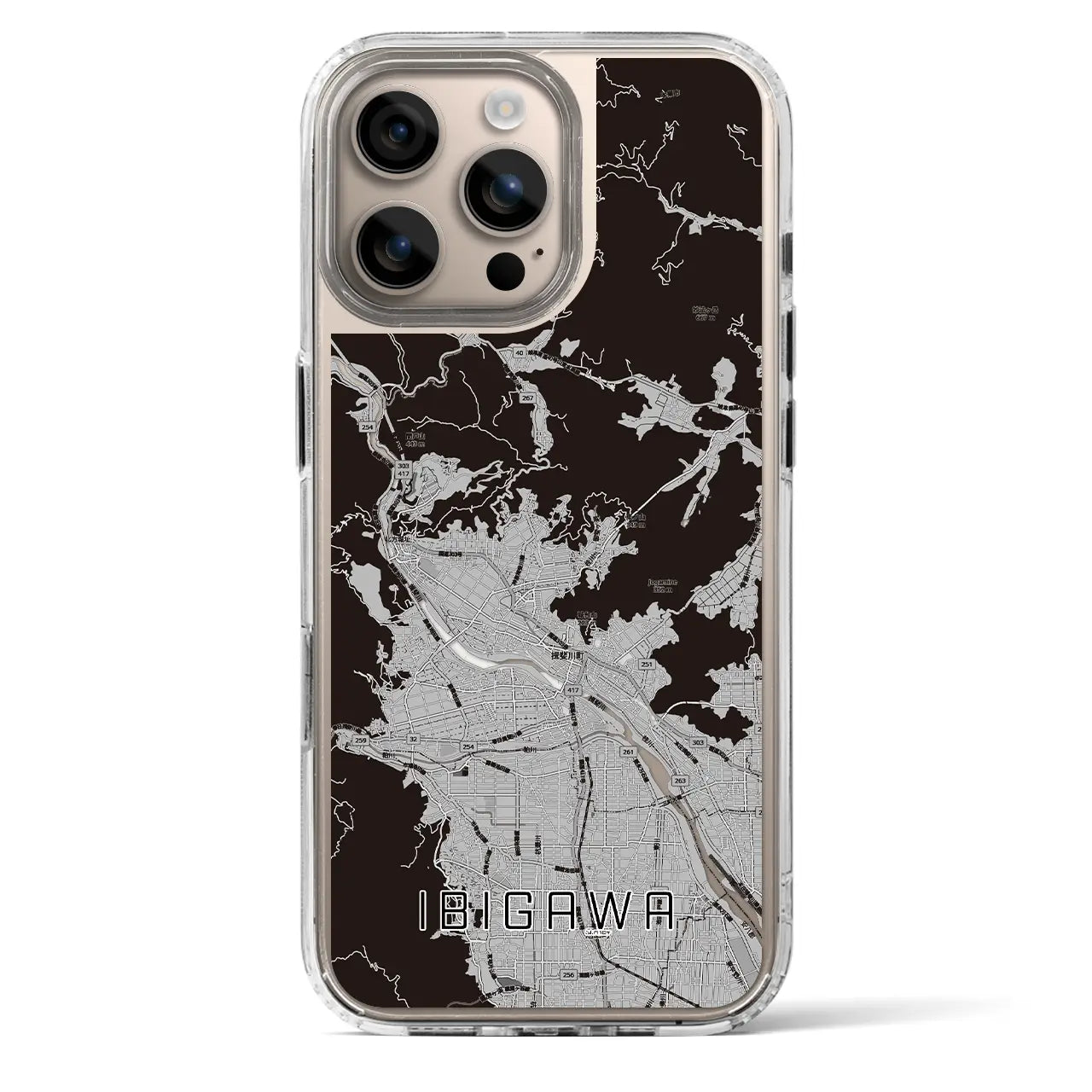 【揖斐川(岐阜県)】地図柄iPhoneケース(MagSafeタイプ)