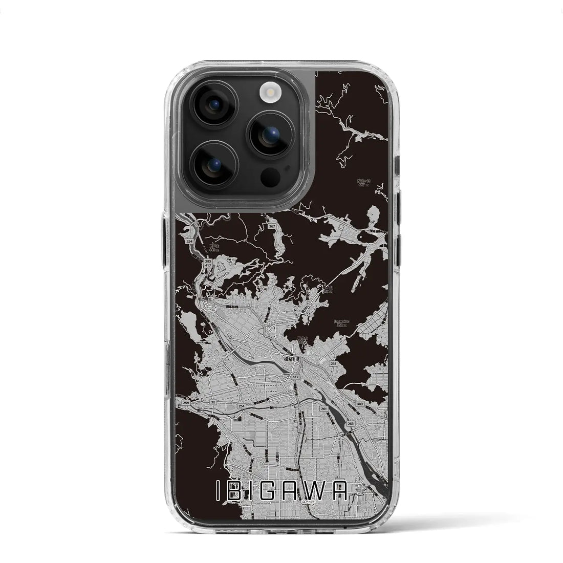 【揖斐川(岐阜県)】地図柄iPhoneケース(MagSafeタイプ)
