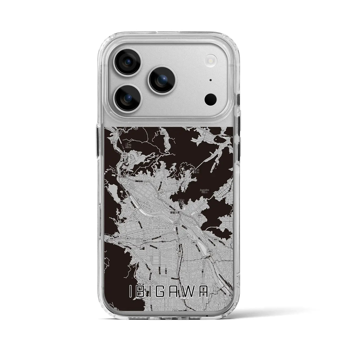 【揖斐川(岐阜県)】地図柄iPhoneケース(MagSafeタイプ)