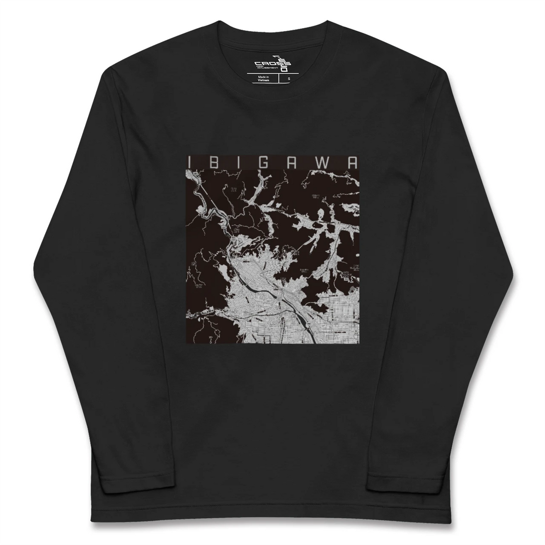 【揖斐川(岐阜県)】地図柄ロングスリーブTシャツ