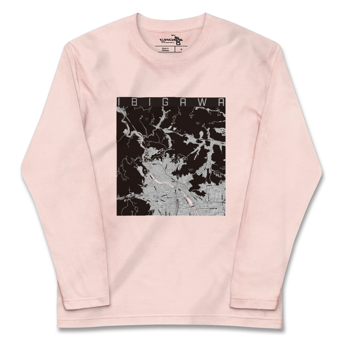 【揖斐川(岐阜県)】地図柄ロングスリーブTシャツ