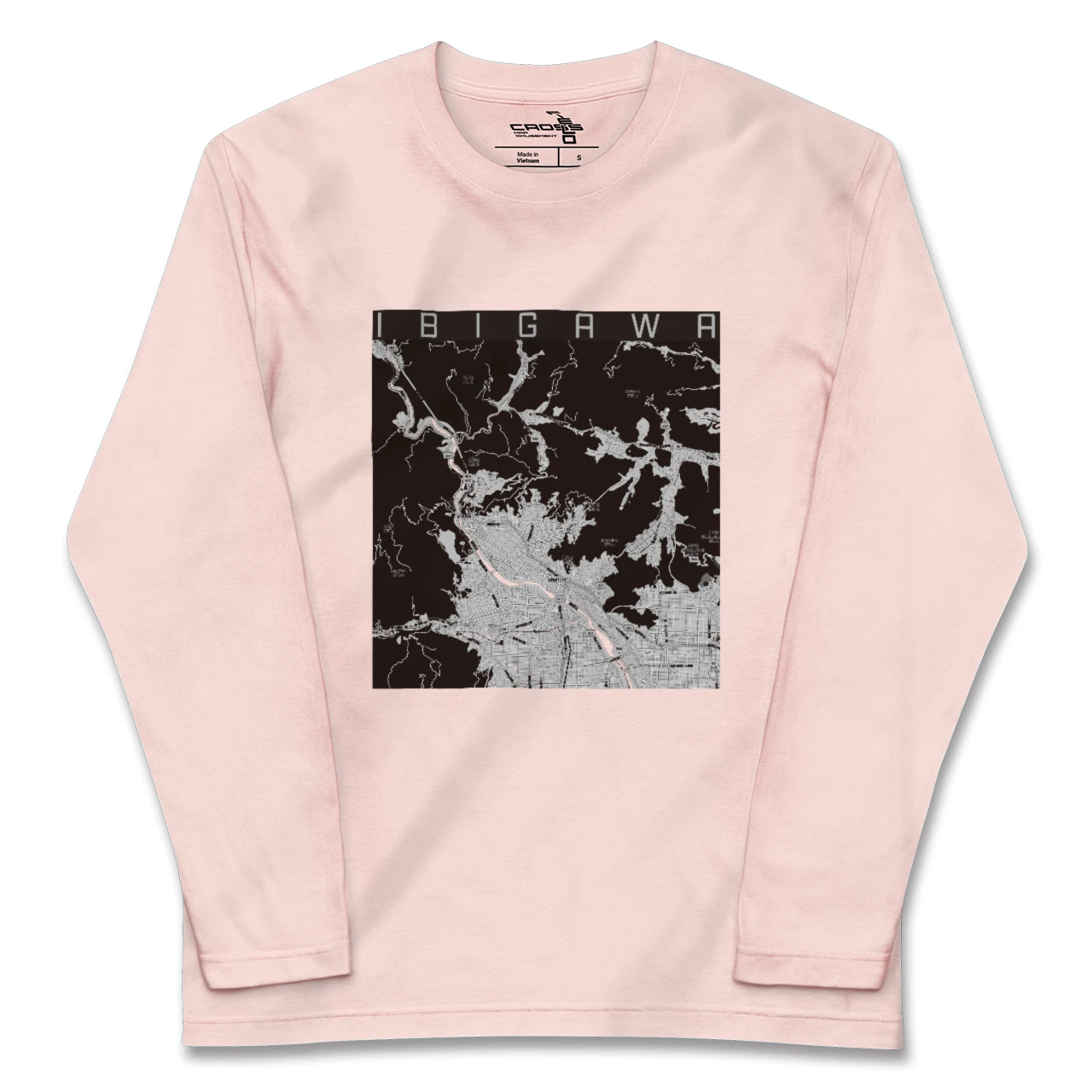 【揖斐川(岐阜県)】地図柄ロングスリーブTシャツ