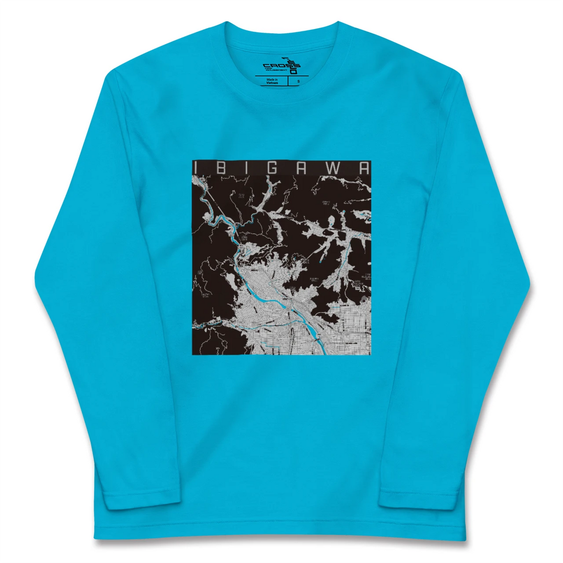 【揖斐川(岐阜県)】地図柄ロングスリーブTシャツ