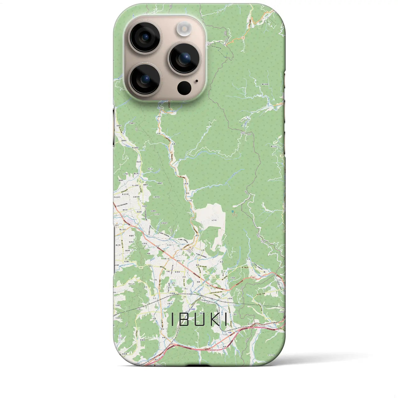 【伊吹(滋賀県)】地図柄iPhoneケース(バックカバータイプ)