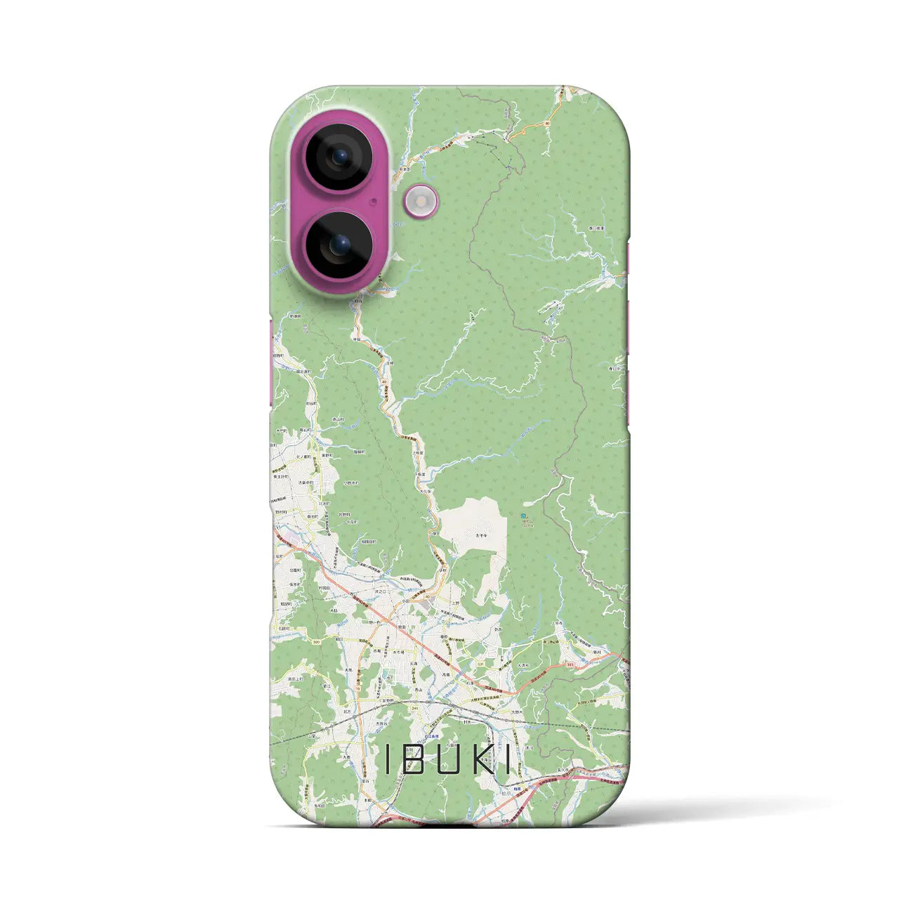 【伊吹(滋賀県)】地図柄iPhoneケース(バックカバータイプ)