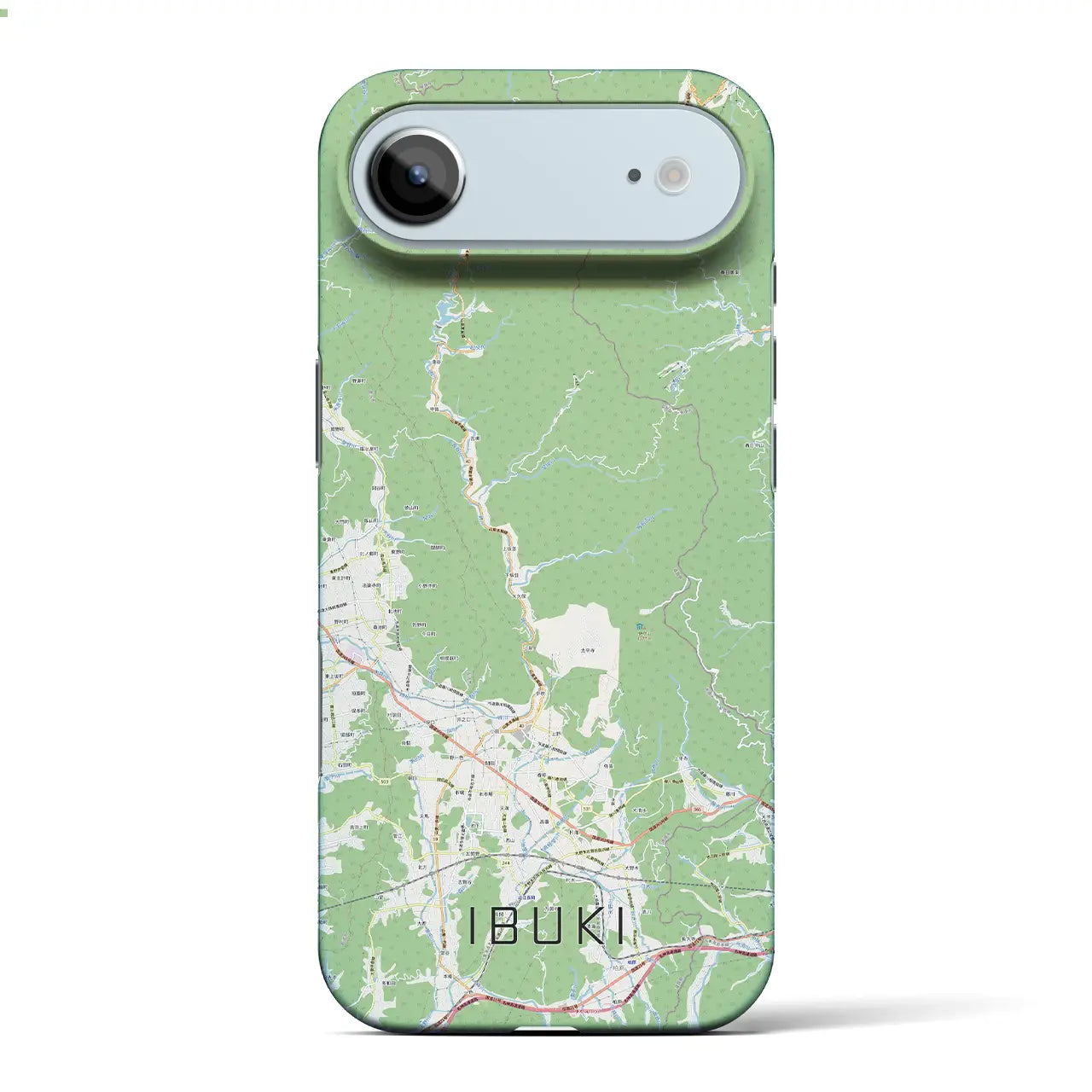 【伊吹(滋賀県)】地図柄iPhoneケース(バックカバータイプ)ナチュラル・iPhone 17 Pro Max 用