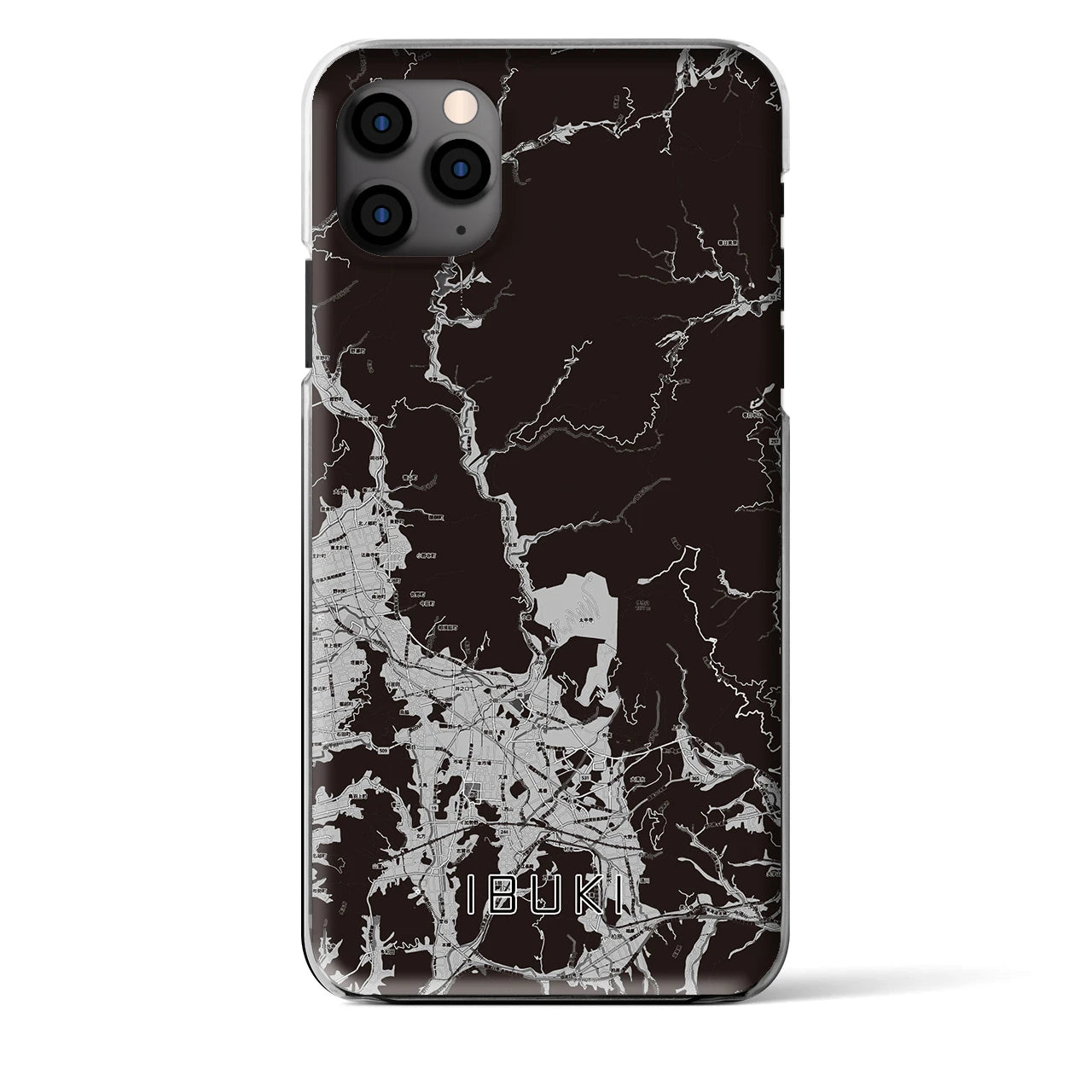 【伊吹(滋賀県)】地図柄iPhoneケース(クリアタイプ)