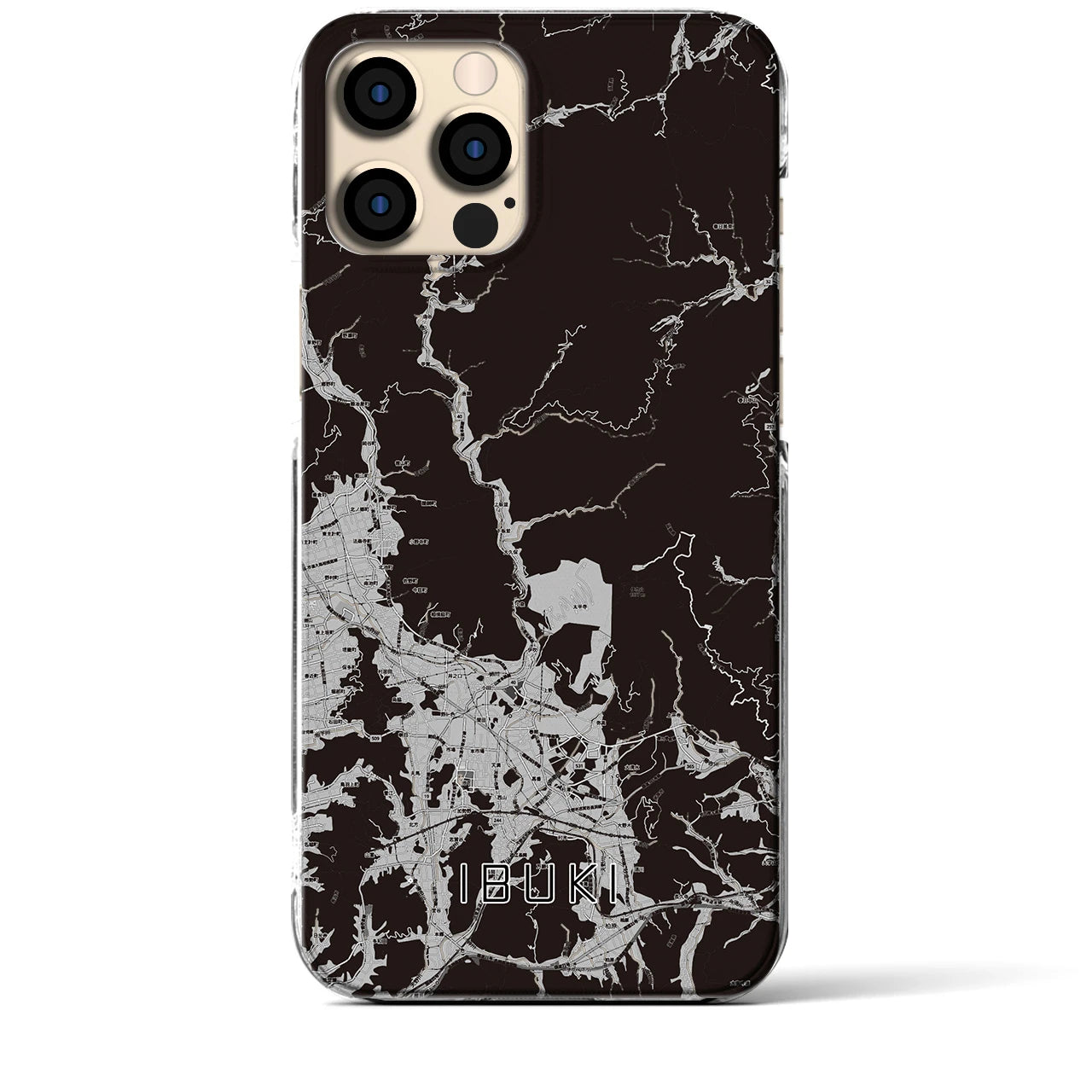 【伊吹(滋賀県)】地図柄iPhoneケース(クリアタイプ)