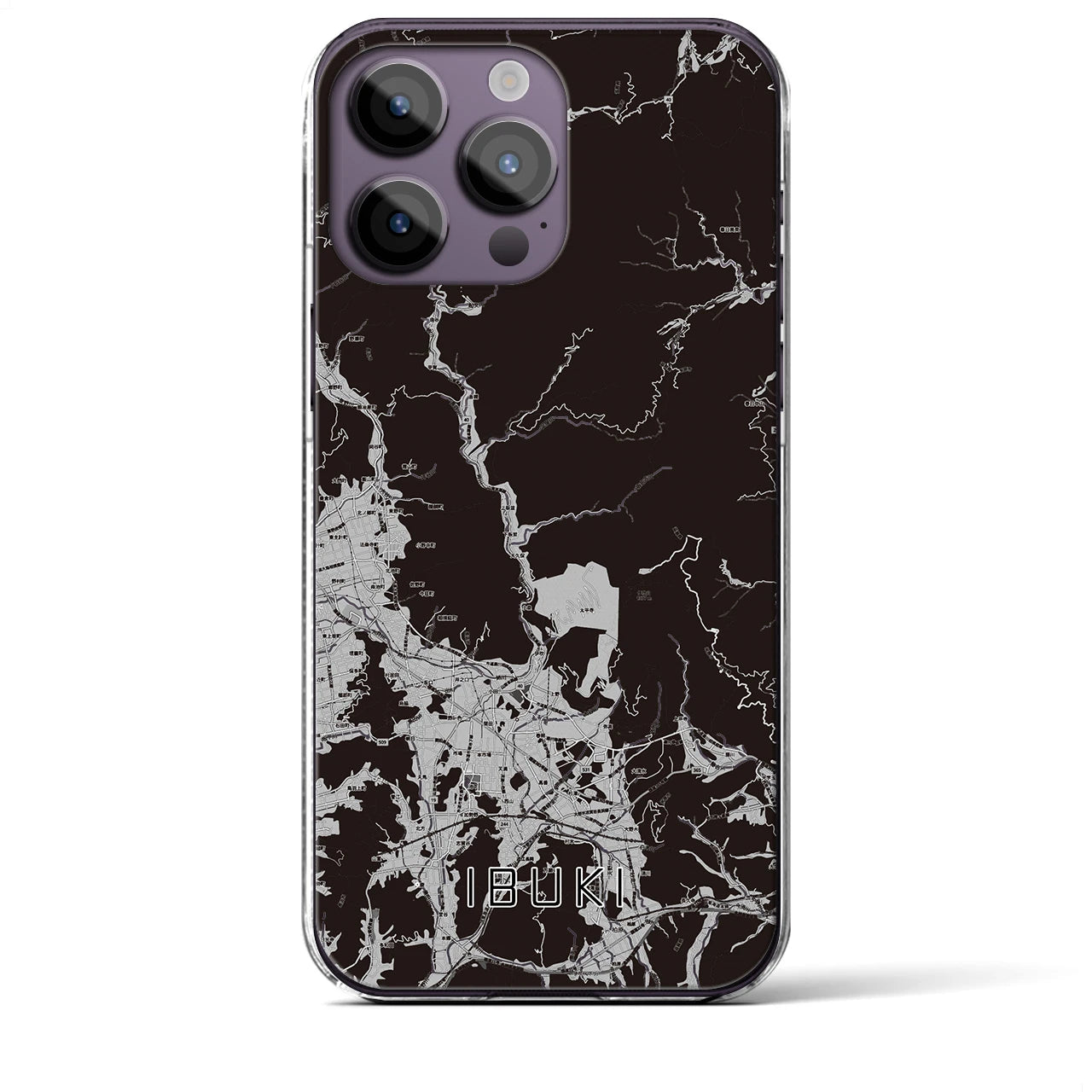 【伊吹(滋賀県)】地図柄iPhoneケース(クリアタイプ)